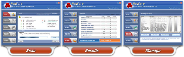 Download the Free RegCure Registry Cleaner
